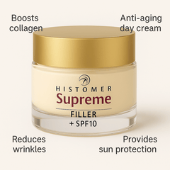 Histomer BIO HLS Supreme Filler Jar with Gold Cap – Anti-Wrinkle Day Cream with SPF10