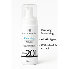 Histomer Formula 201 Cleansing Mousse – 150ml bottle front view with pump dispenser