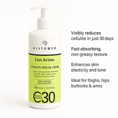 Histomer C30 Fast Action Cellulite Special Cream – 400ml Anti-Cellulite Body Treatment Bottle
