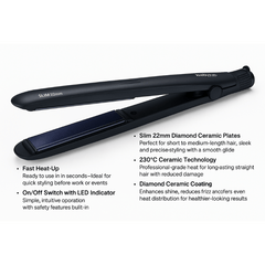 BaByliss ST325SDE Slim Hair Straightener with 22mm diamond ceramic plates