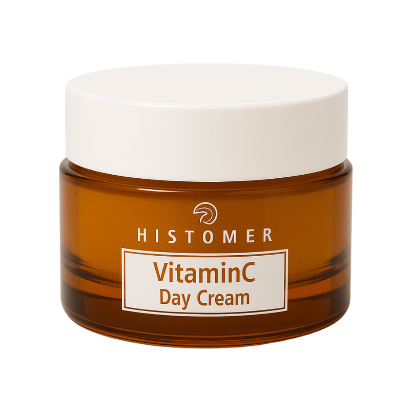 Histomer Vitamin C Day Cream – 50ml brightening moisturizer in amber jar with white cap