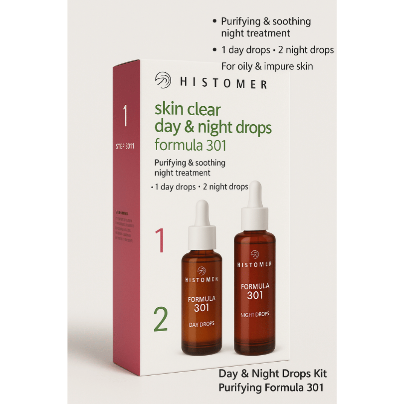Histomer Formula 301 Skin Clear Day & Night Drops Kit – Dual Skincare for Oily & Acne-Prone Skin