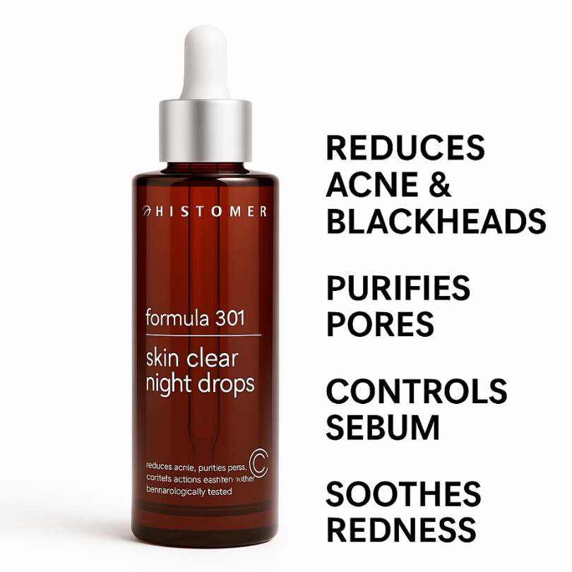 Histomer Formula 301 Skin Clear Night Drops – Nighttime anti-acne serum for oily and blemish-prone skin