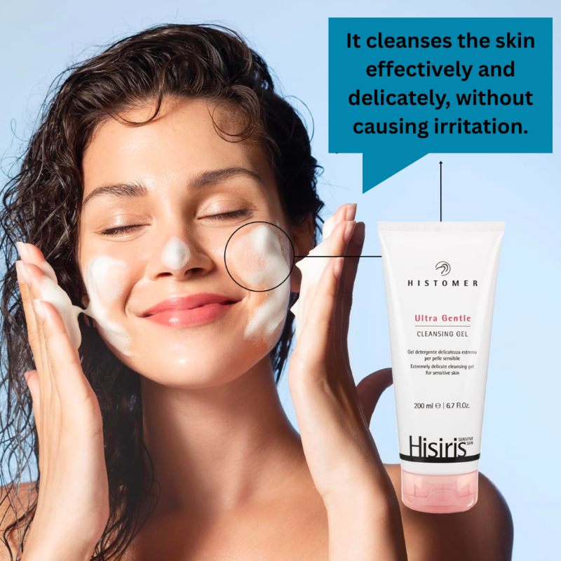 Histomer Hisiris Ultra Gentle Cleansing Gel – 200ml bottle for sensitive skin