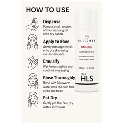 BIO HLS Micellar Cleansing Oil – 200ml | Gentle Makeup Remover & Skin Cleanser - E11 Store