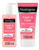 E11 Store, Neutrogena Fresh & Clear Facial Wash Pink Grapefruit & Vitamin C 200ml + Scrub 150ml