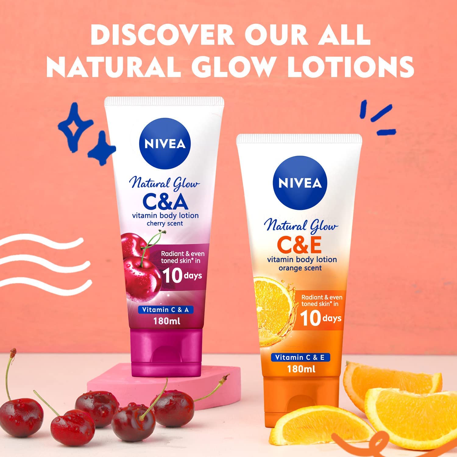 NIVEA Natural Glow Vitamin C And A Cherry Scented Body Lotion