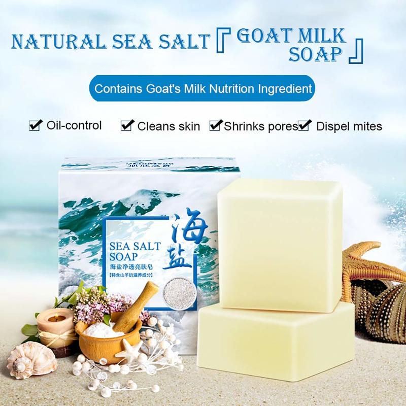 Lovely Goblin Goat Milk Sea Salt Soap Natural Deap Cleaning